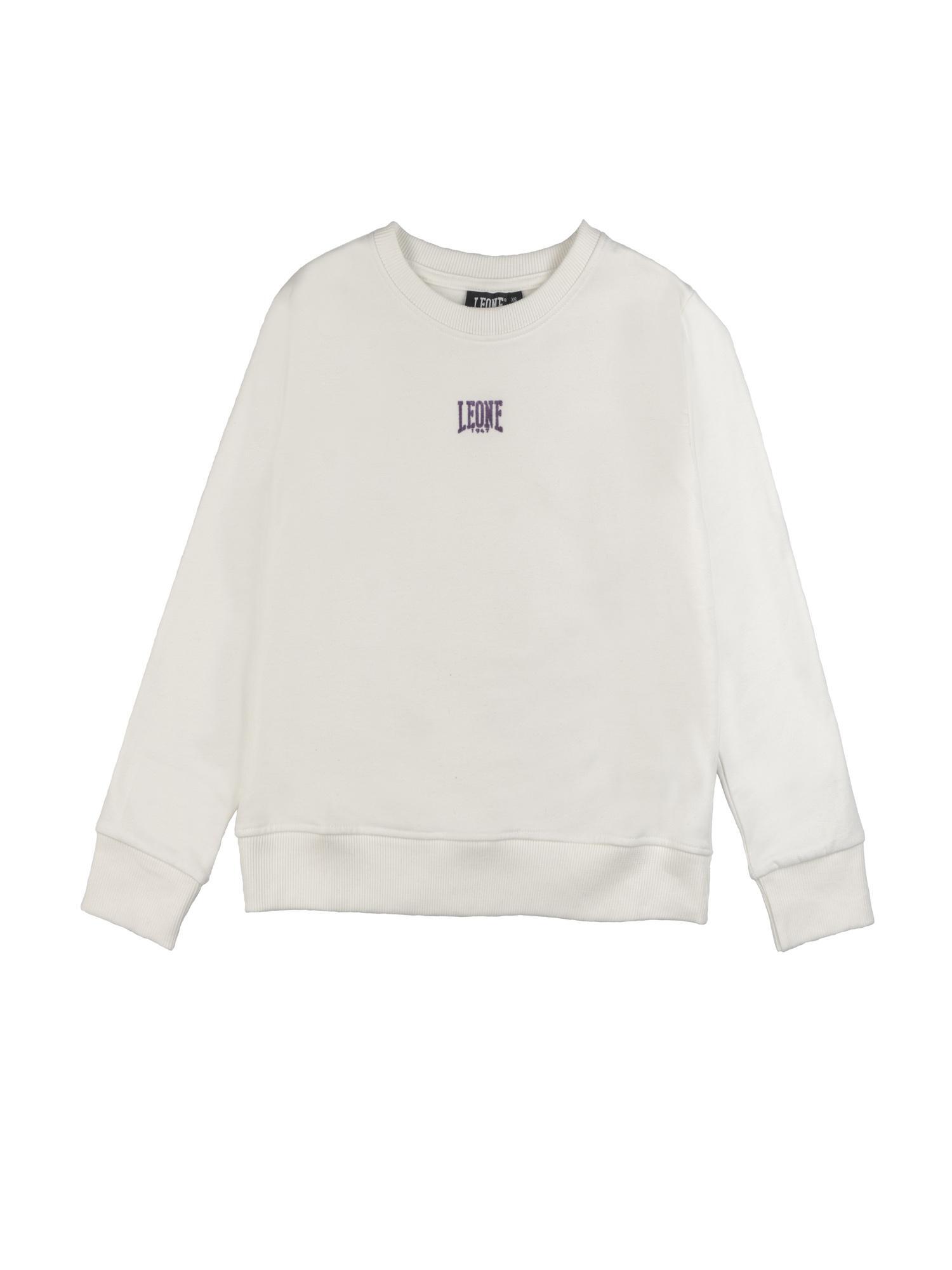 Leone 1947 Lavender bluza zimowa z okrągłym dekoltem i małym logo dla dziewcząt