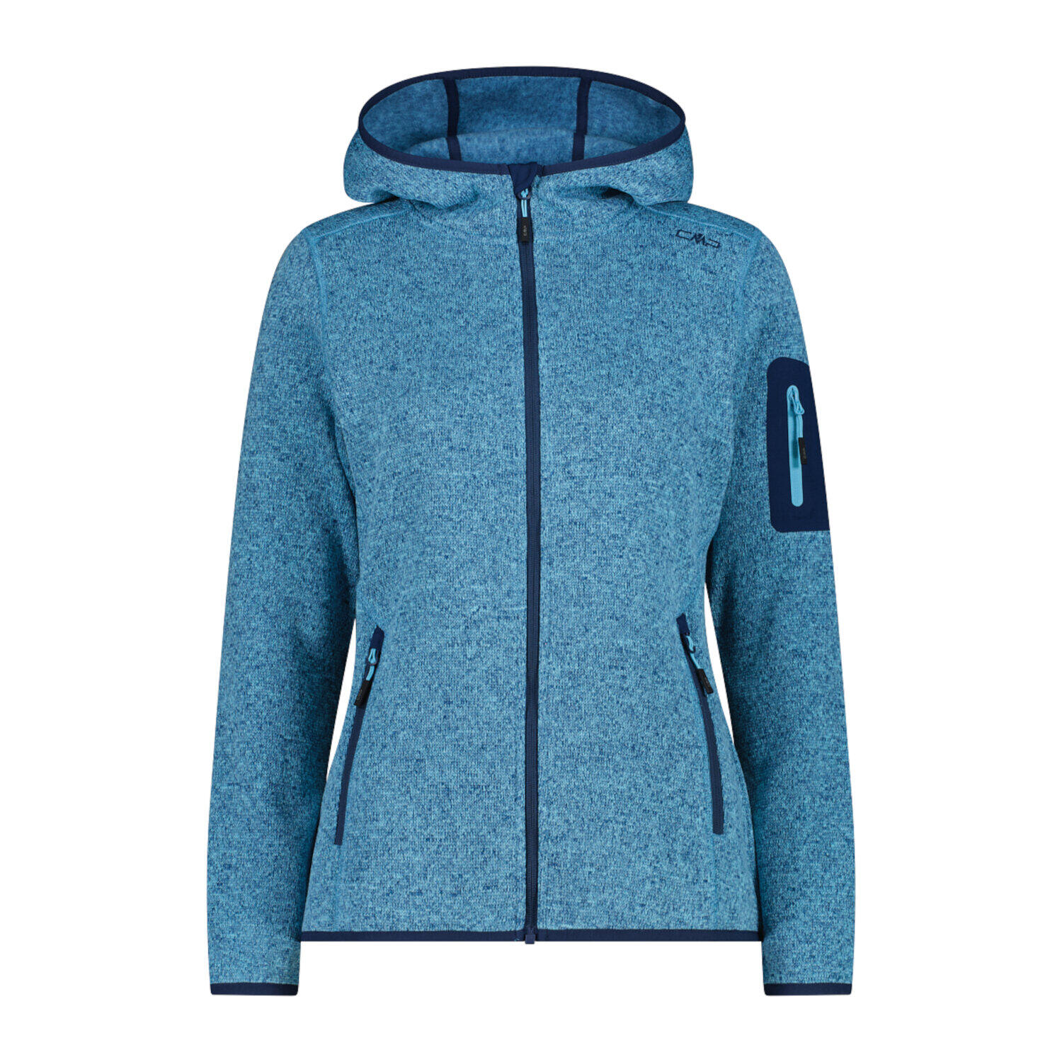 Polar damski CMP Londra Fix Hood Jacket Knitted