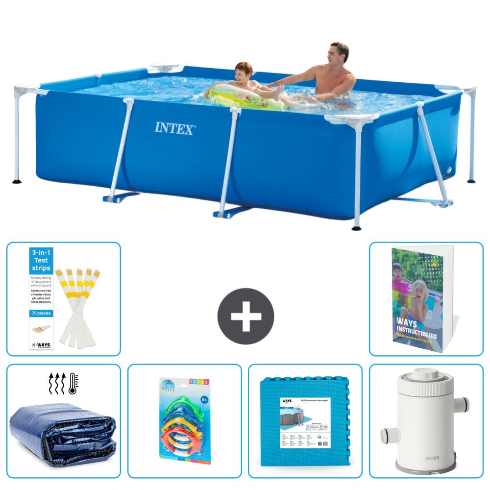 INTEX Basen ze stelażem Prostokątny - 260x160x65 cm - 7-częściowy S55