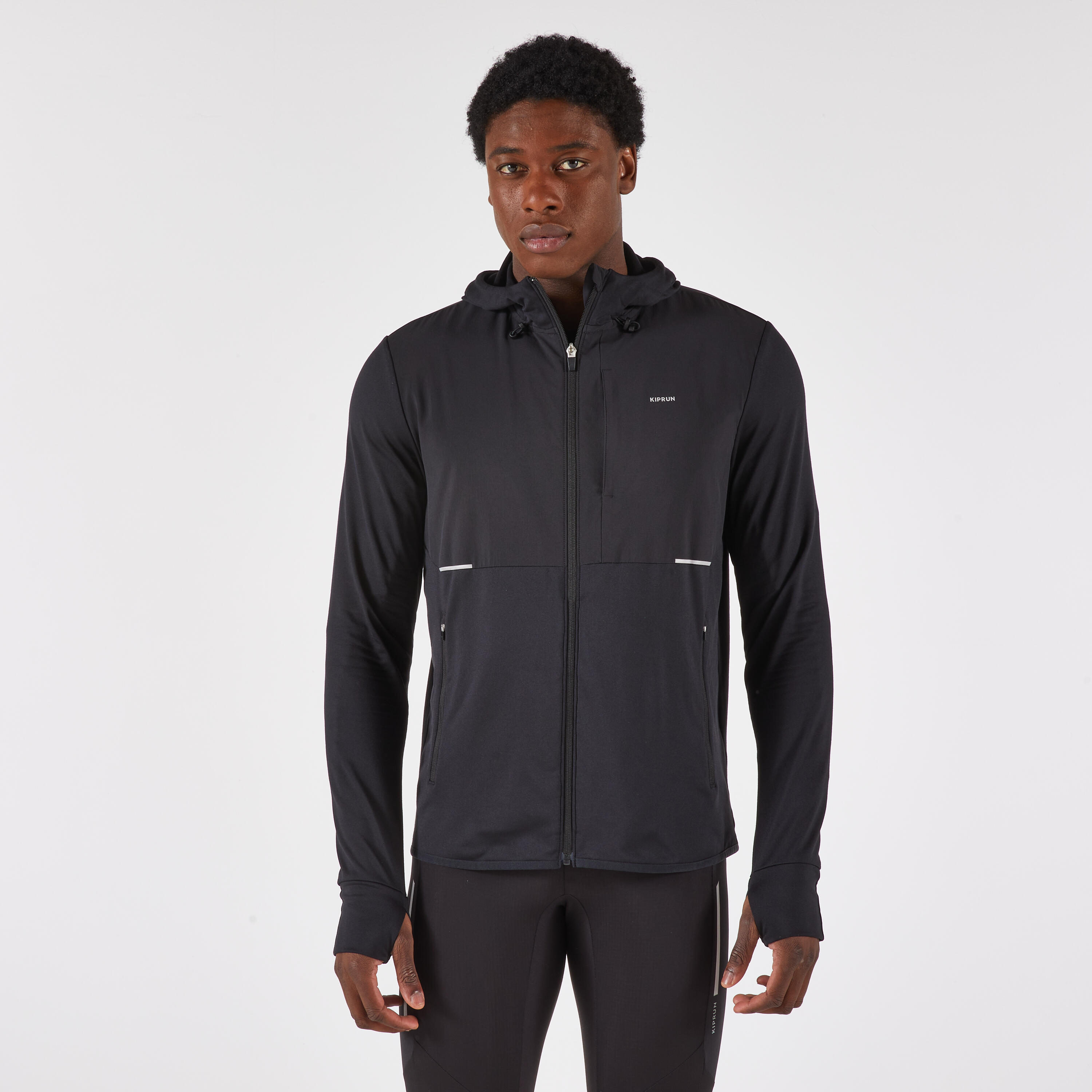 Bluza do biegania męska Kiprun Run 100 Warm ocieplana