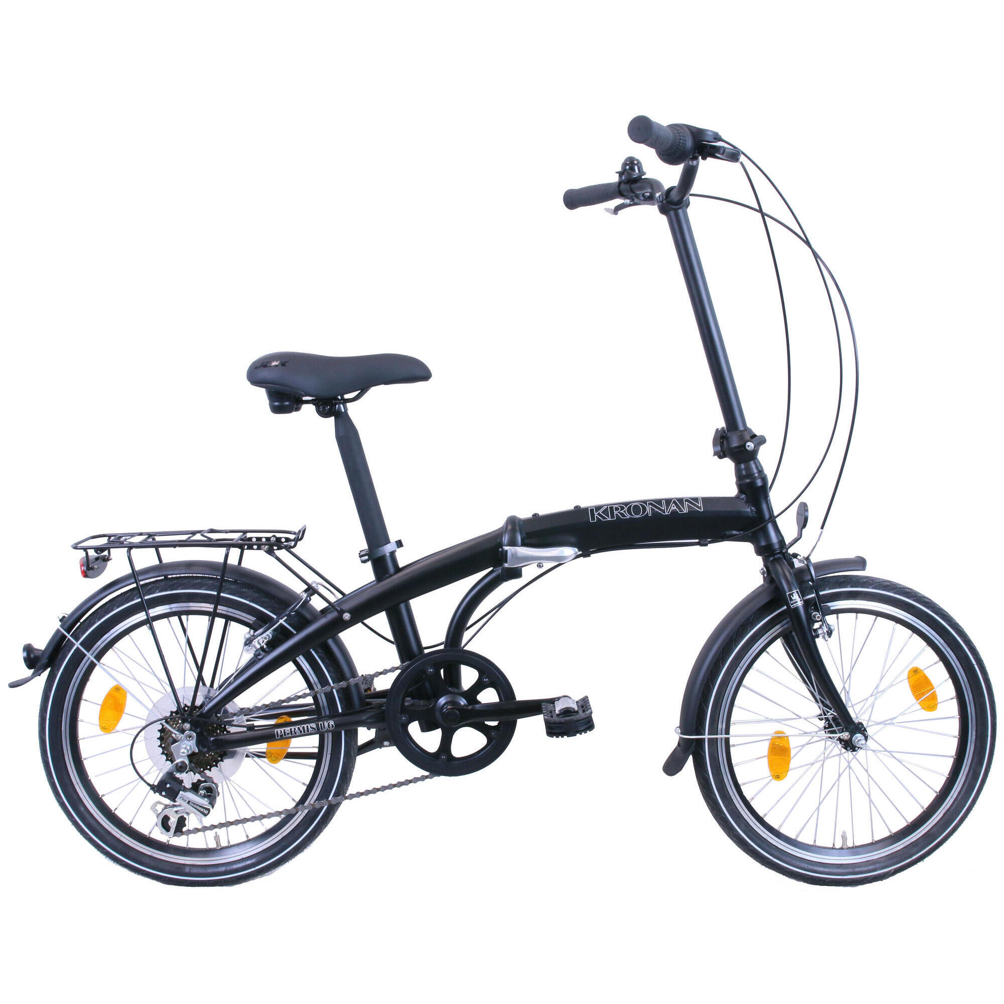 Rower miejski składak Kronan 20 6 biegowy czarny