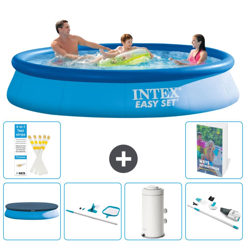 INTEX Basen Easy Set Okrągły - 366x76 cm - 7-częściowy S83