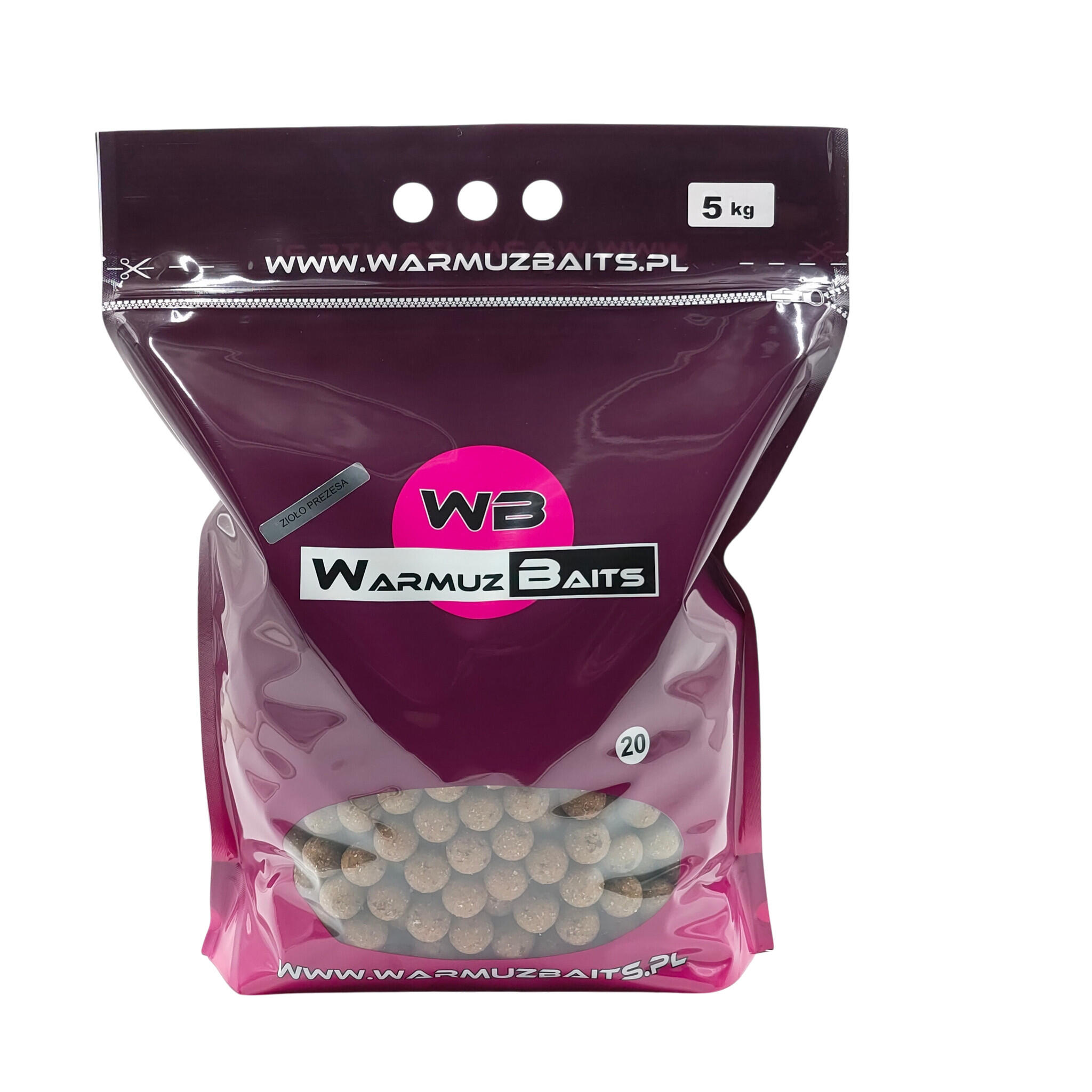 Kulki zanętowe 20mm Warmuz Baits Worek 5kg ZIOŁO PREZESA