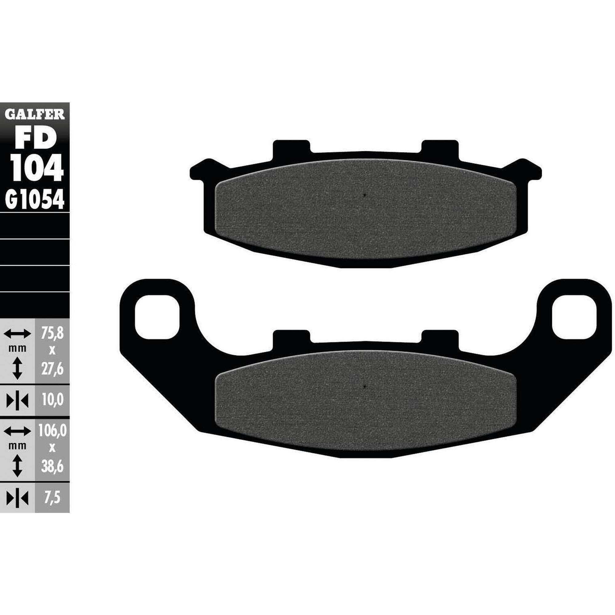 GALFER klocki hamulcowe FD104 G1054 półmetaliczne