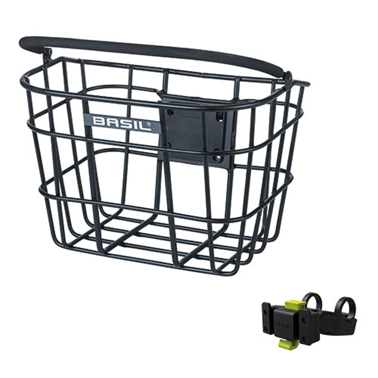 Kosz Rowerowy Bremen Alu Kf Z Uchwytem Na Kierownicę 28 X 37 X 26 Cm - Czarny