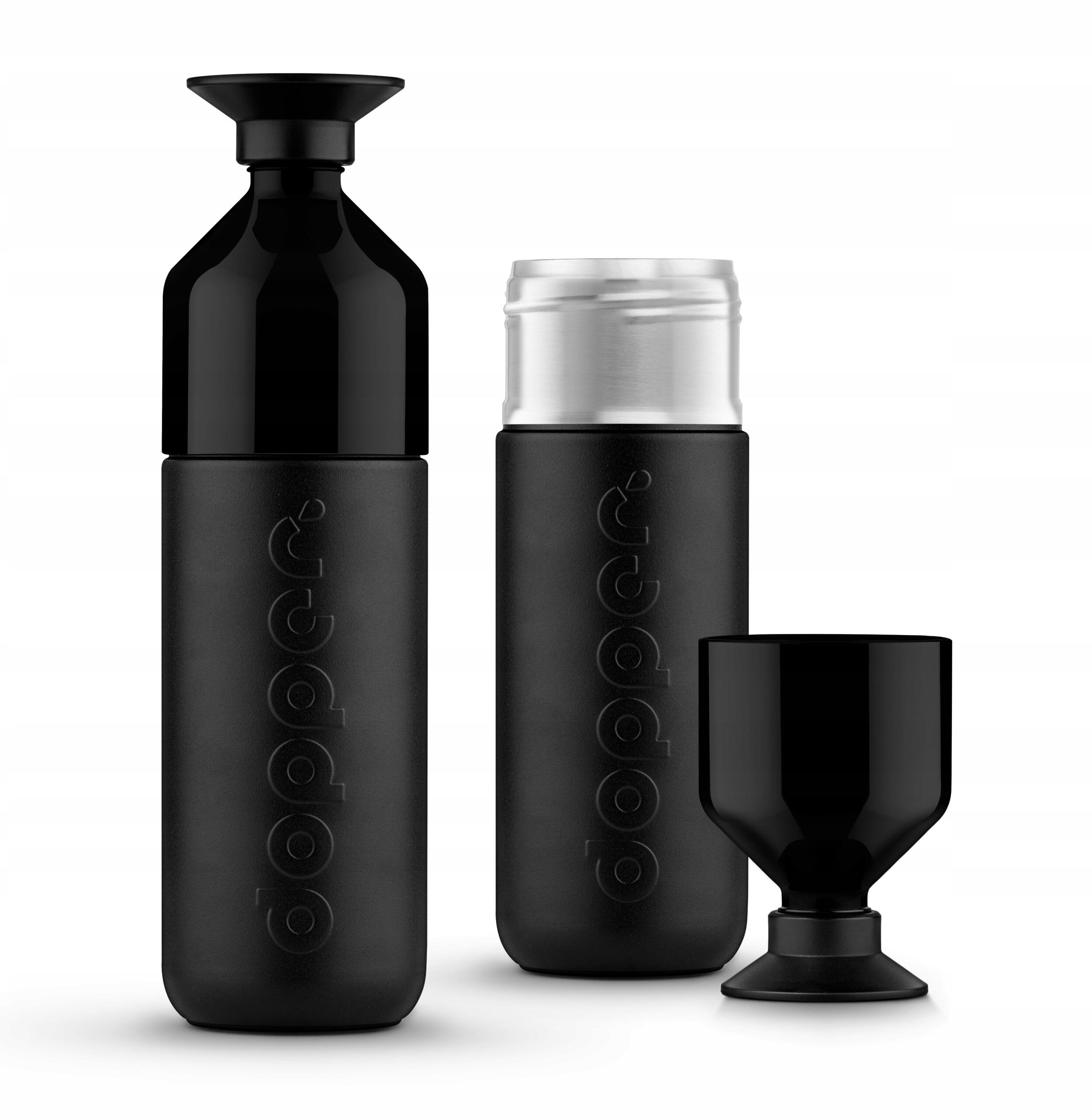 Butelka termiczna Dopper Blazing Black 1 L z kubkiem