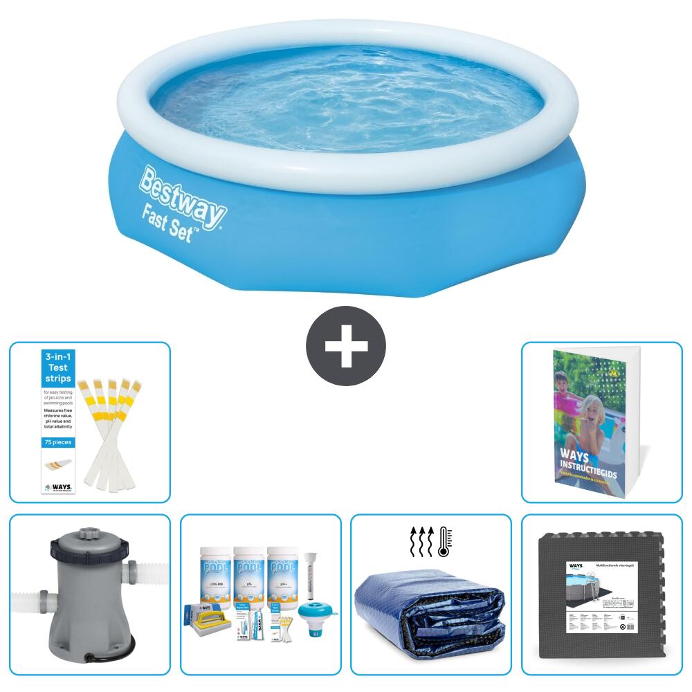 BESTWAY Basen Fast Set Okrągły - 305x76 cm - 7-częściowy S233