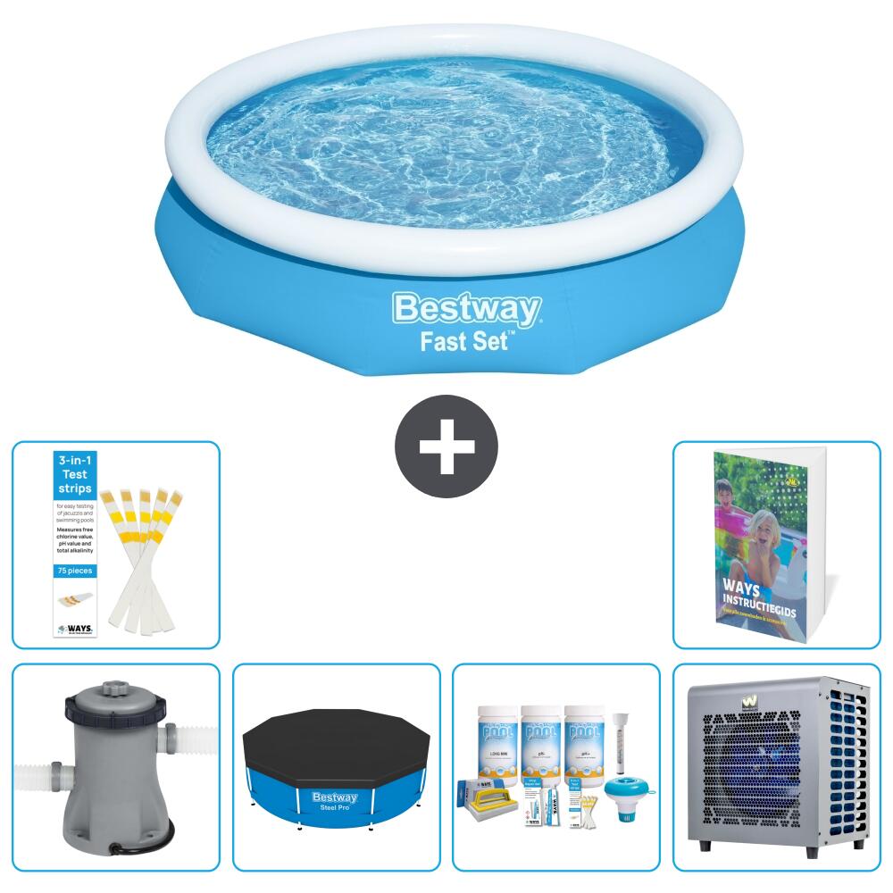 BESTWAY Basen Fast Set Okrągły - 305x66 cm - 7-częściowy S264