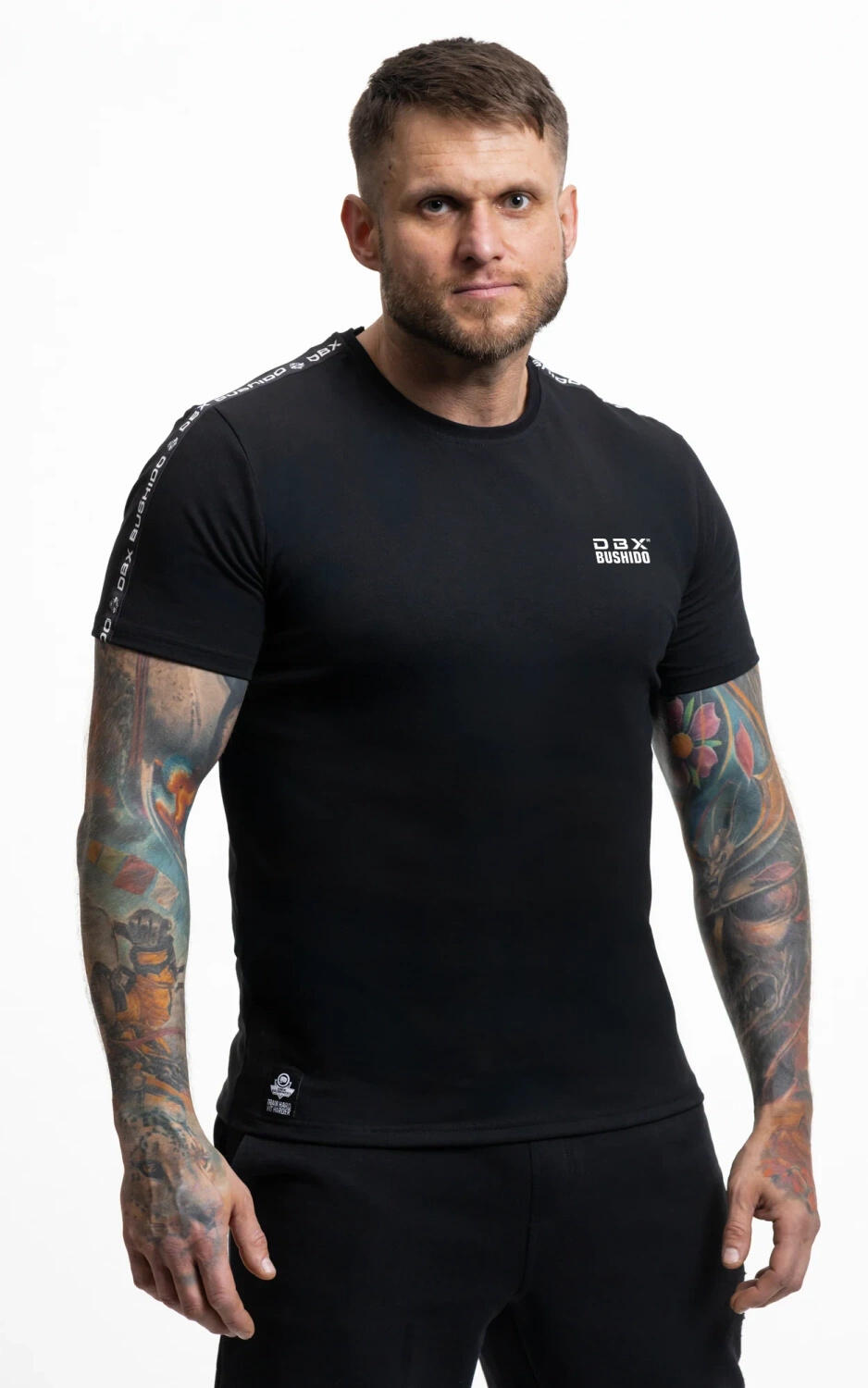 T-Shirt bawełniany Premium z lampasami Classic DBX Bushido