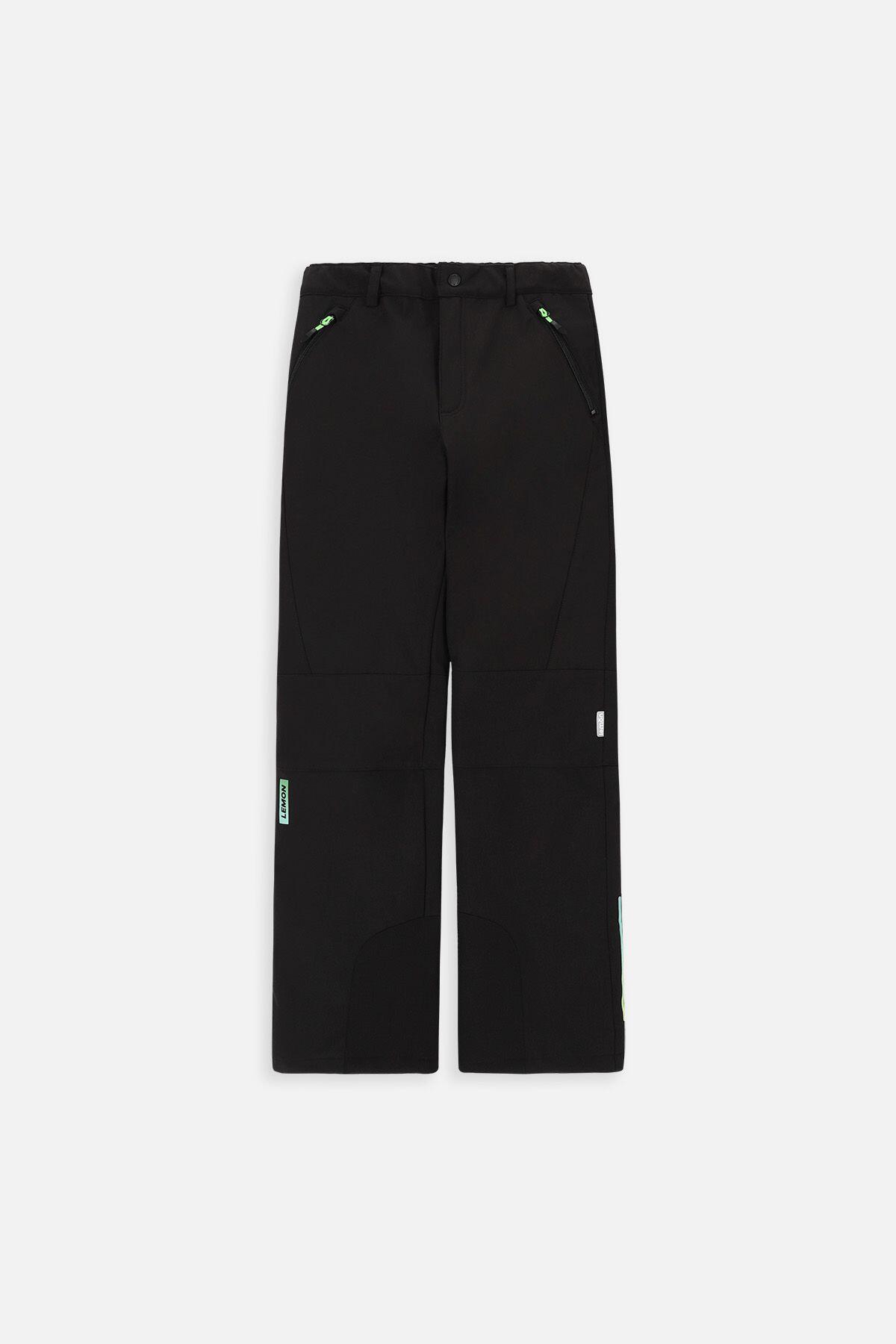 Spodnie softshell turystyczne chłopięce Lemon Explore ZL3 czarne