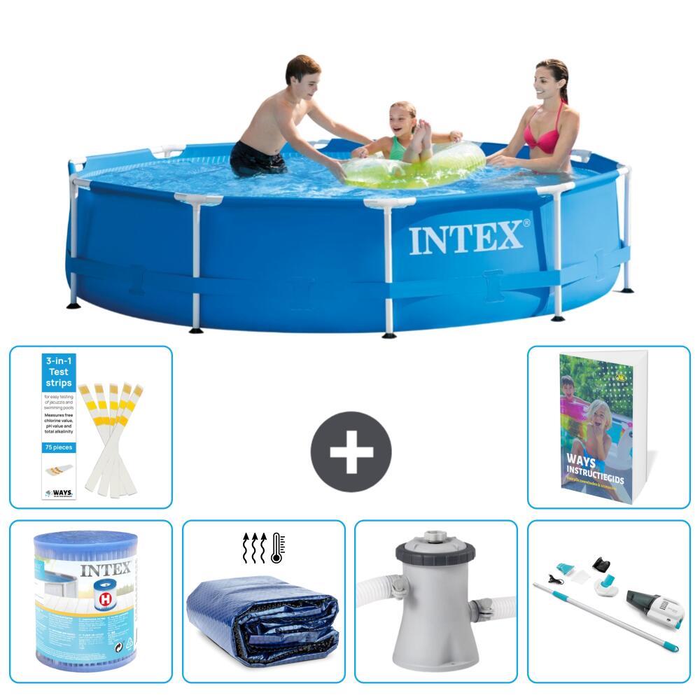 INTEX Basen ze stelażem Okrągły - 305x76 cm - 7-częściowy S27