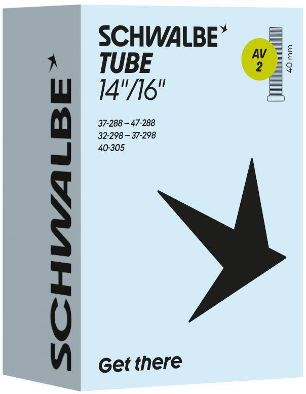 Schwalbe AV2 dętka 14-16 cali 32/47-288/305 zawór Schrader 40 mm