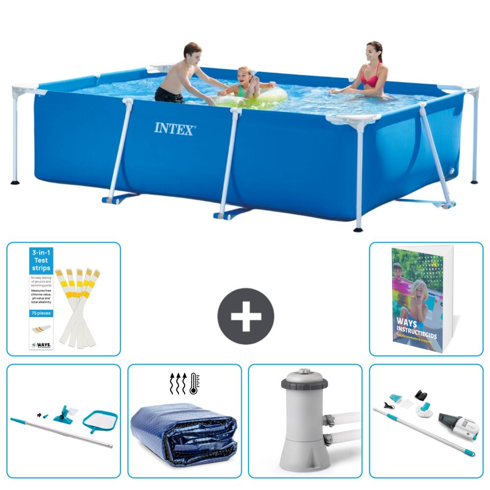 INTEX Basen ze stelażem Prostokątny - 300x200x75 cm - 7-częściowy S149