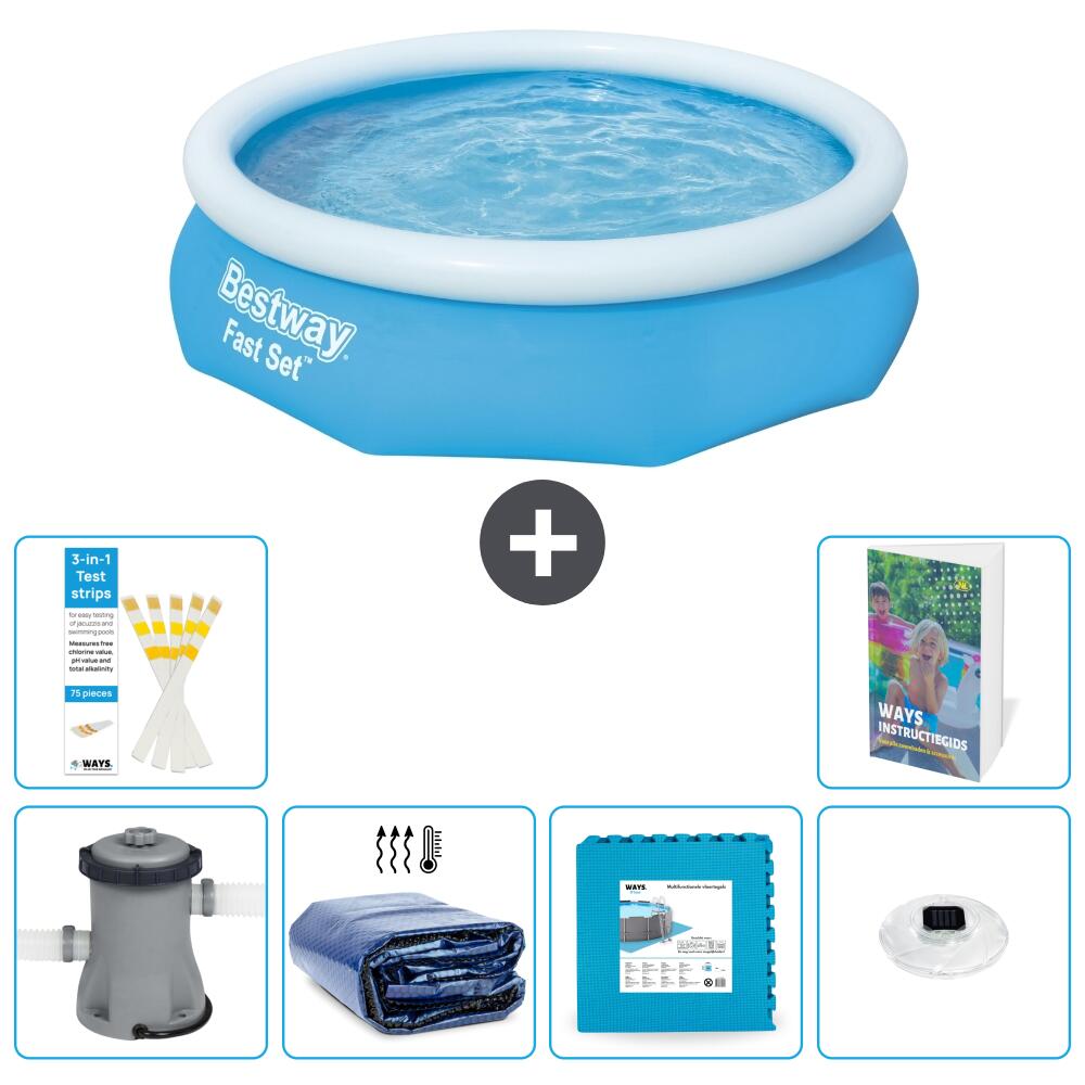 BESTWAY Basen Fast Set Okrągły - 305x76 cm - 7-częściowy S326