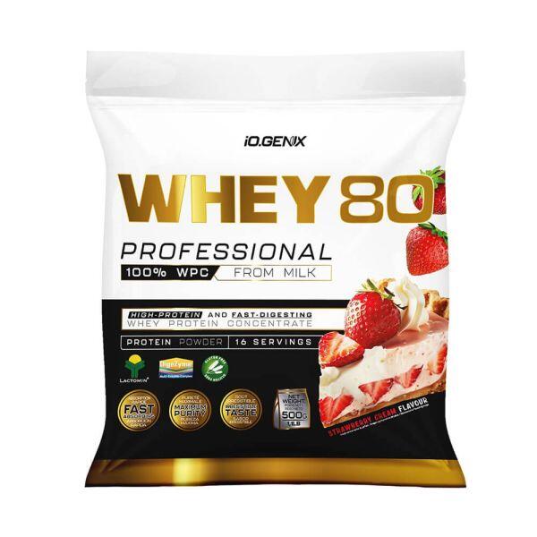 Whey 80 Professional - 500g Śmietanka i Truskawka IO.Genix
