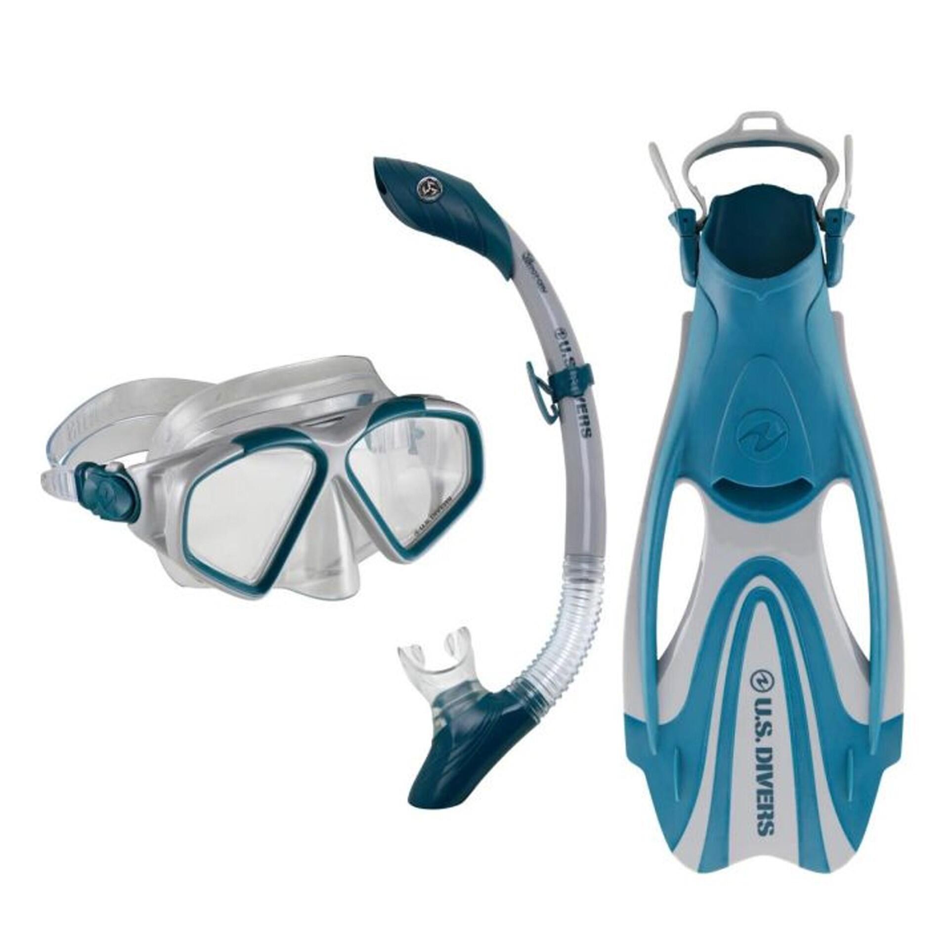 Zestaw do snorkelingu U.S. Divers Cozumel szaro-niebieski