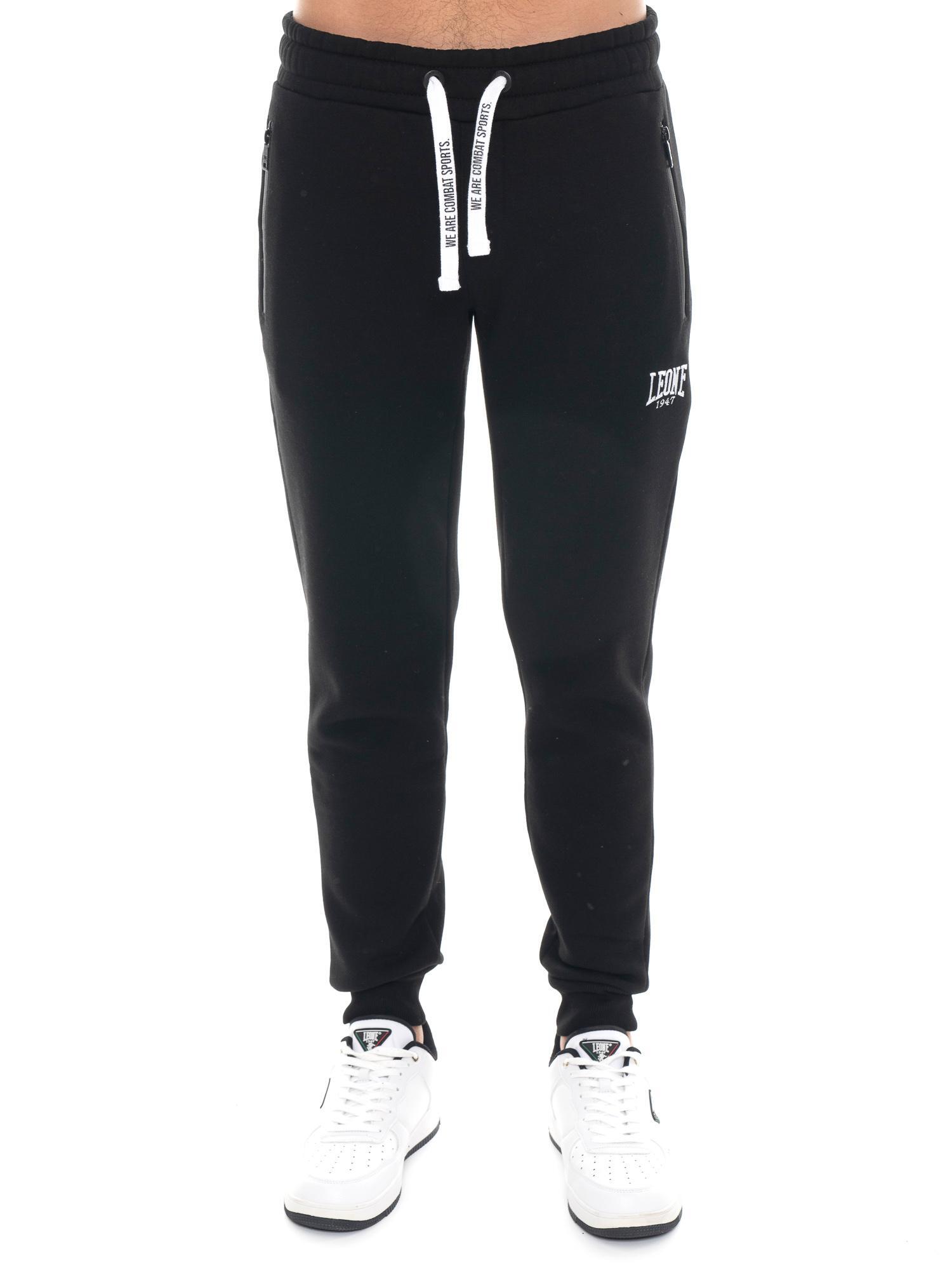 Leone 1947 Soft Basic Herren Zimowe spodnie z Bündchen