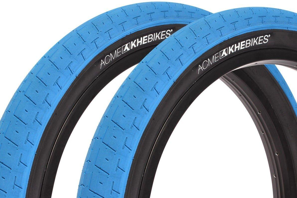 Zestaw opon BMX KHE ACME 20 cali x 2,40 cala niebieski