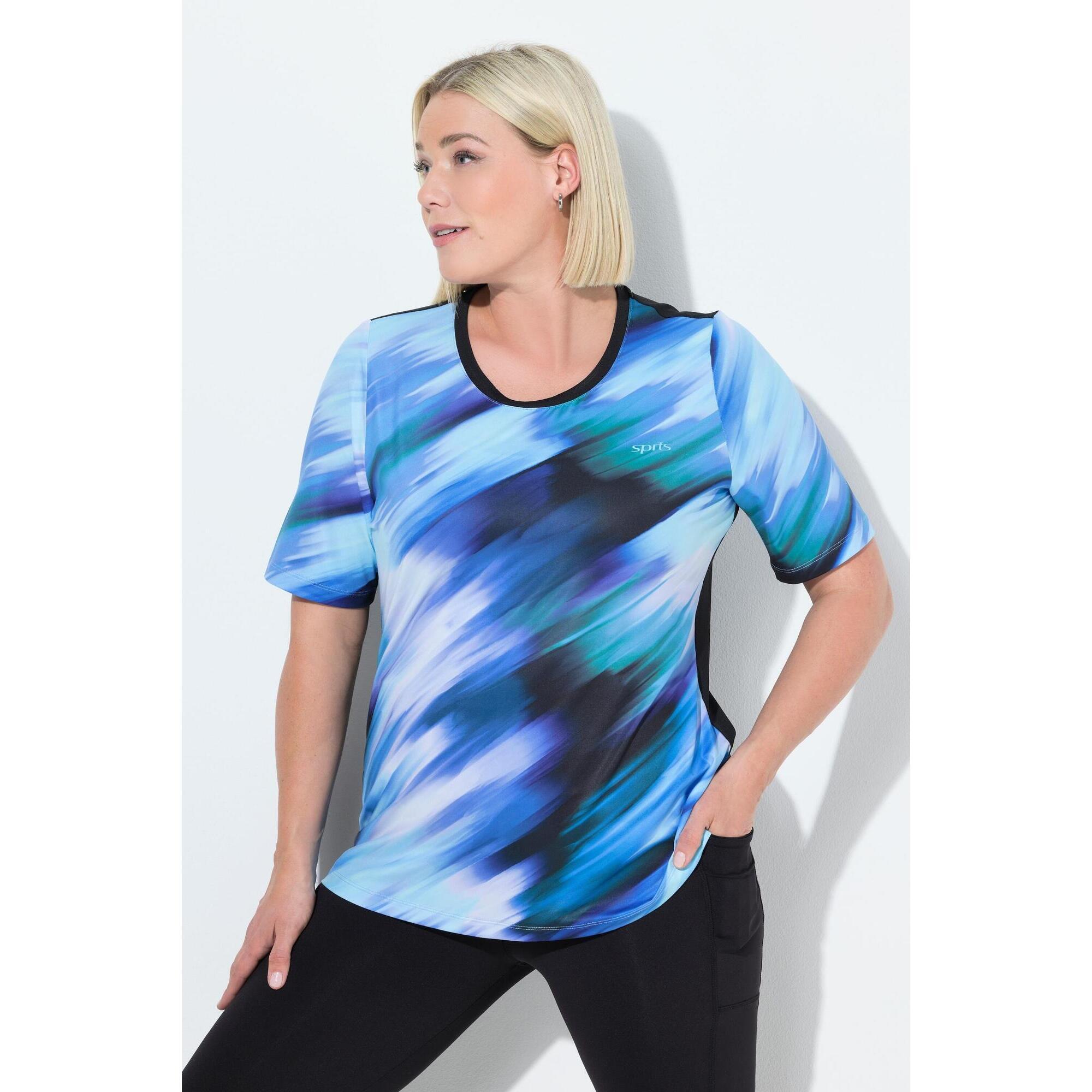 Damskie T-Shirt wycięcie na plecach okrągły dekolt rękaw 1/2