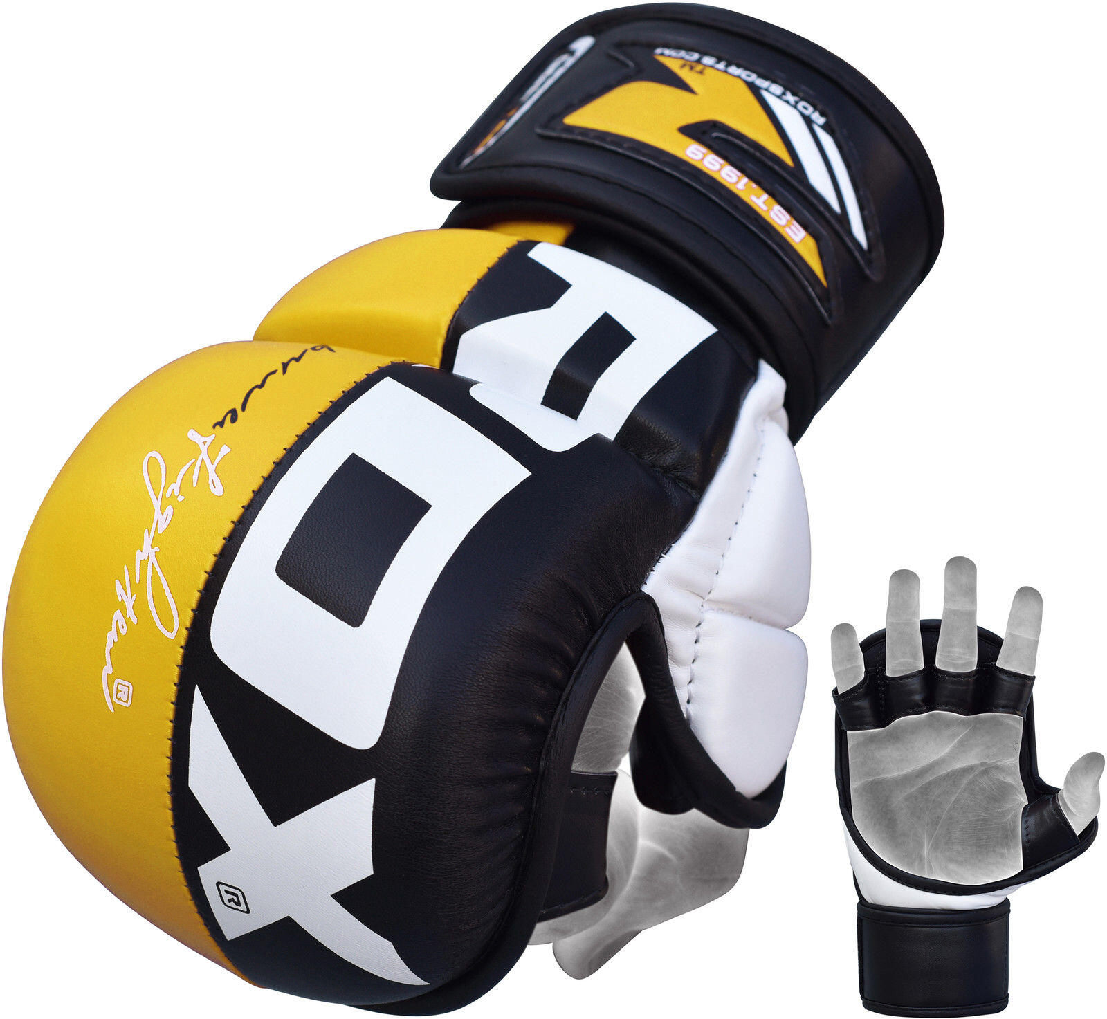 Rękawice MMA T6 - Żółty – M