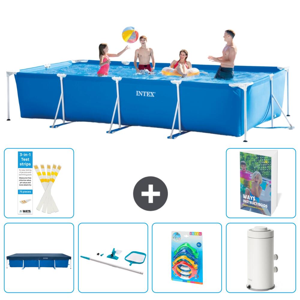 INTEX Basen ze stelażem Prostokątny - 450x220x84 cm - 7-częściowy S151