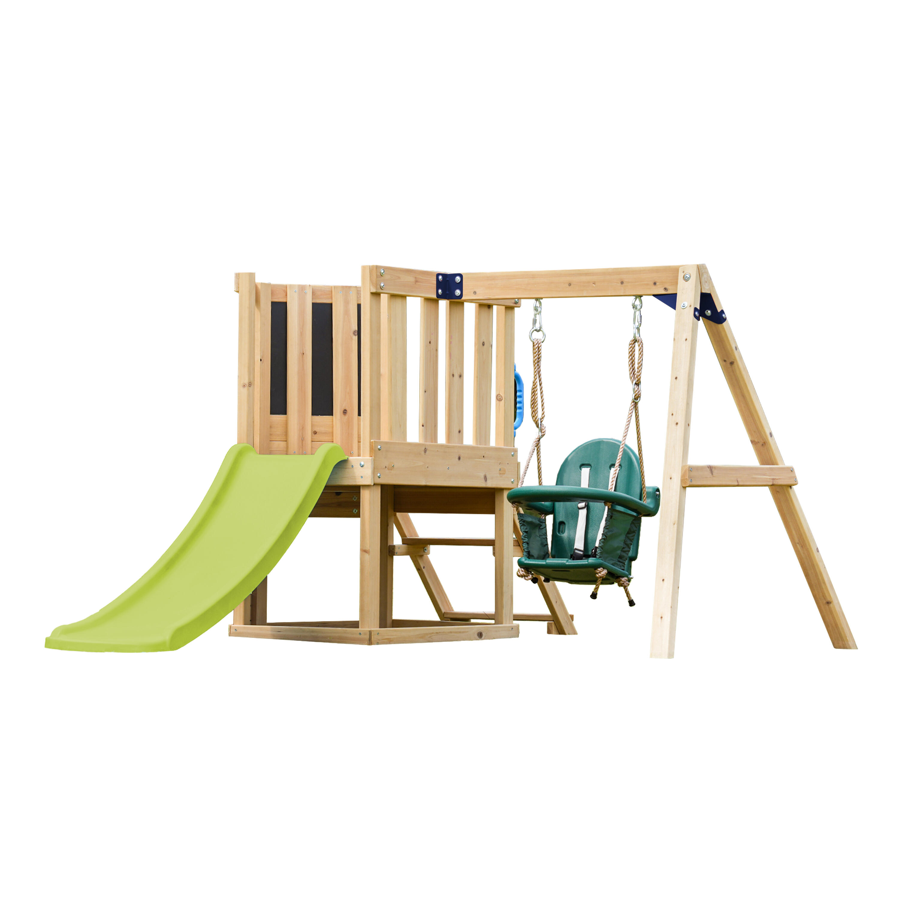 Mini plac zabaw – AXI Timo – zjezdzalnia w kolorze cytrynowo-zielonym