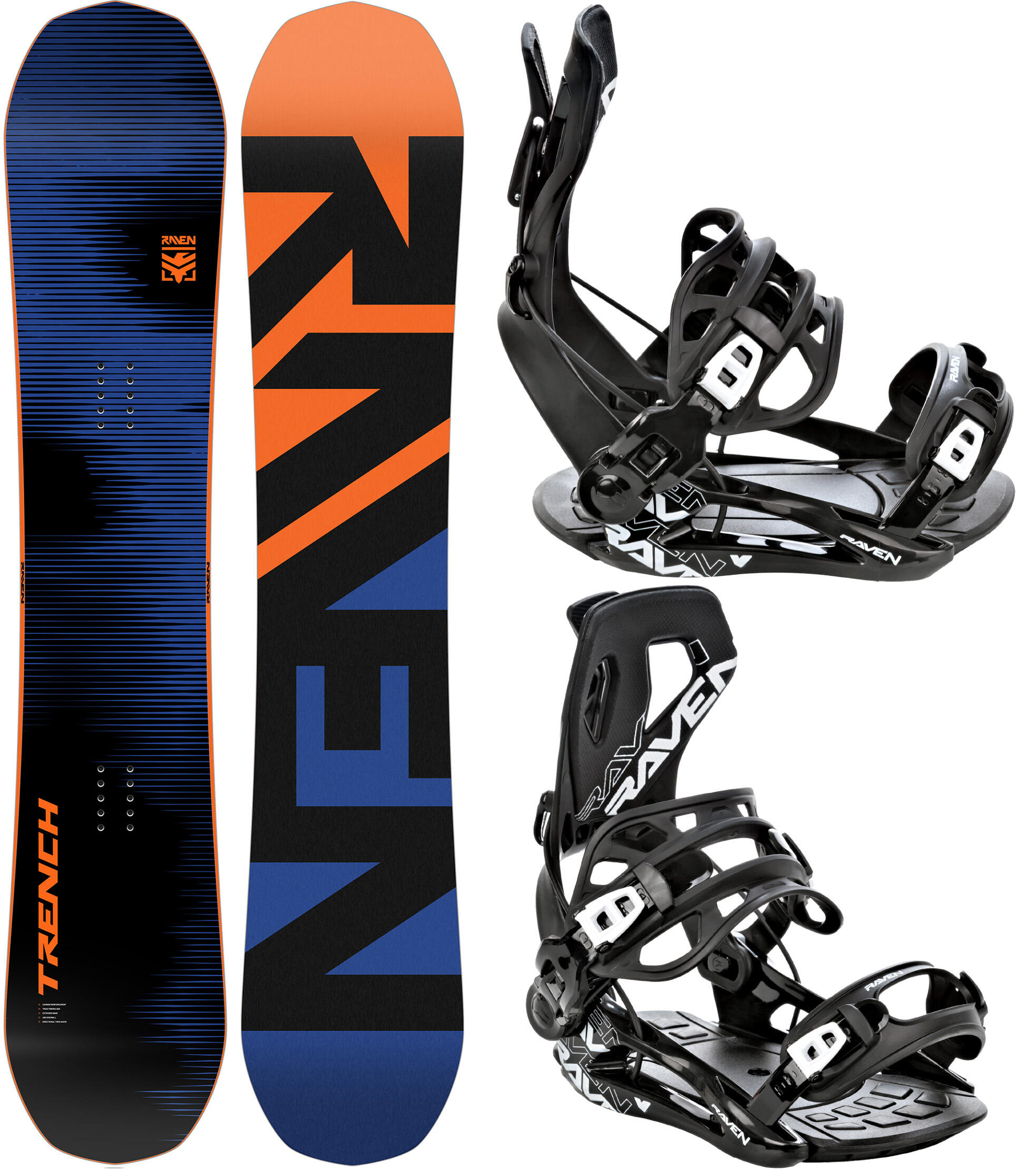 Zestaw Deska snowboardowa Raven Trench Carbon + Wiązania Raven FT360