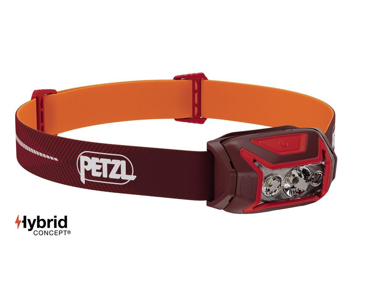 Czołówka PETZL ACTIK CORE Czerwona 625 lumenów ładowalna USB‑C regulowany pasek