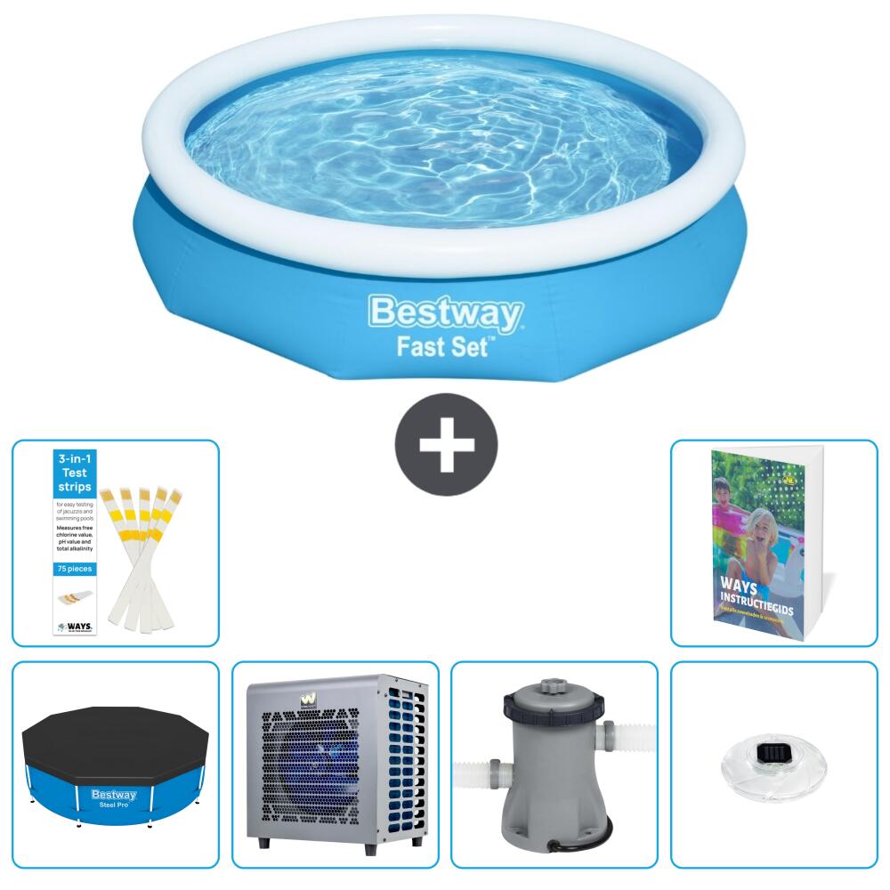 BESTWAY Basen Fast Set Okrągły - 305x66 cm - 7-częściowy S106