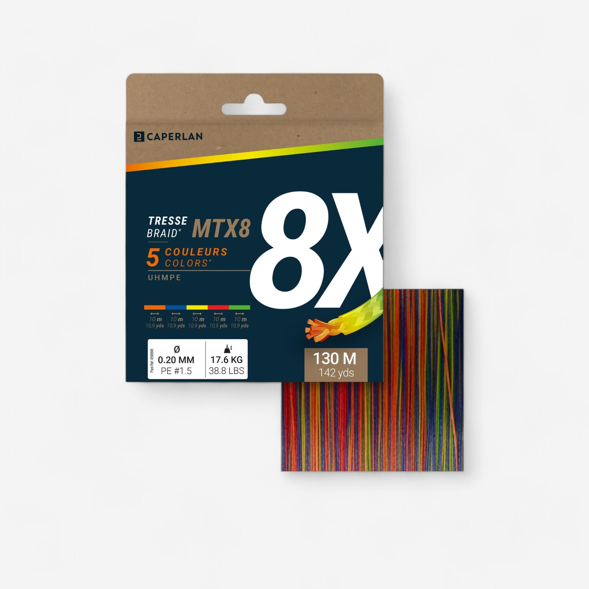 Plecionka morska 8 włókien MTX8 MULTICOLOR 130 m