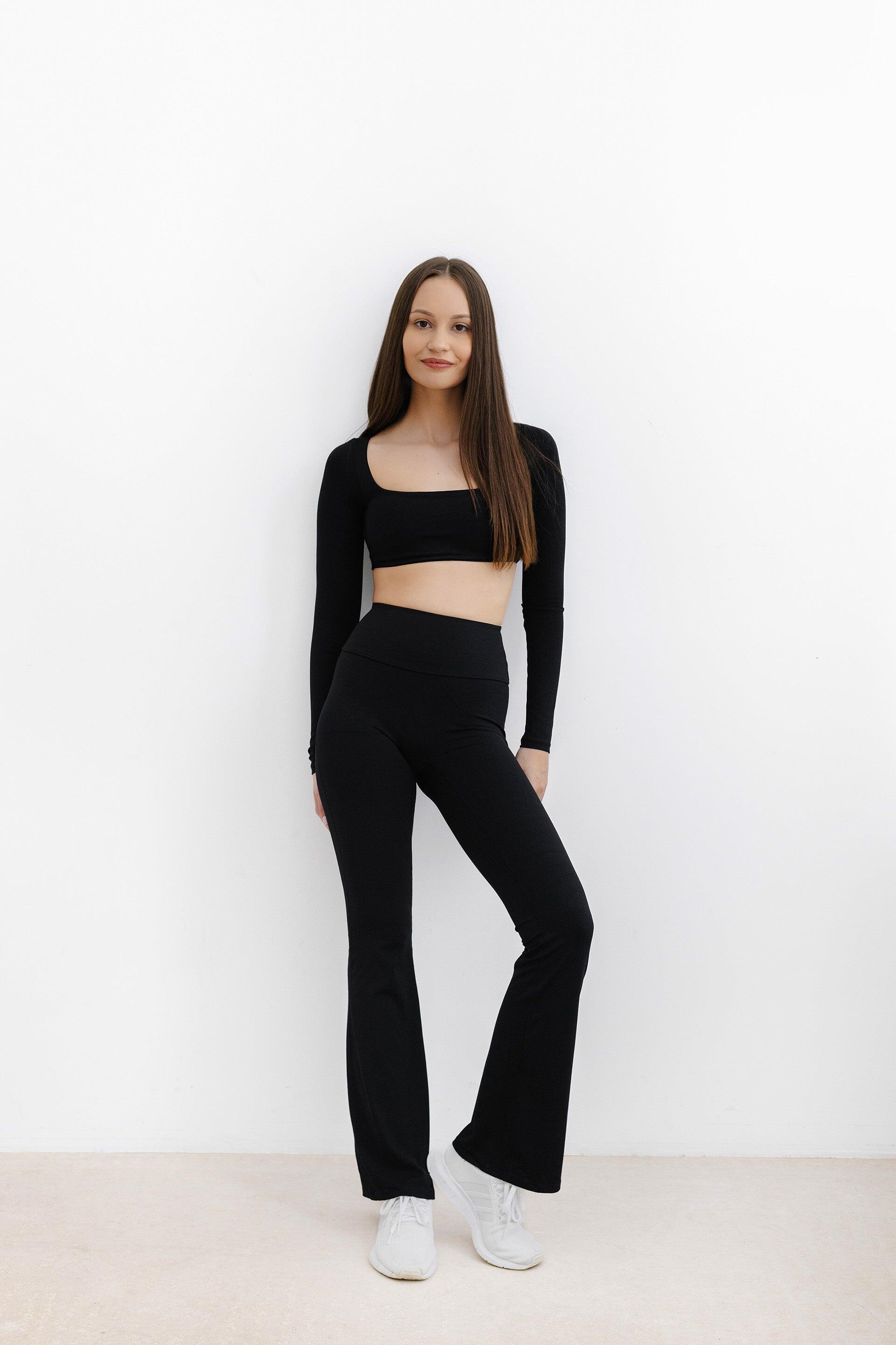 Legginsy dzwony Moonholi Flare z rozszerzanymi nogawkami