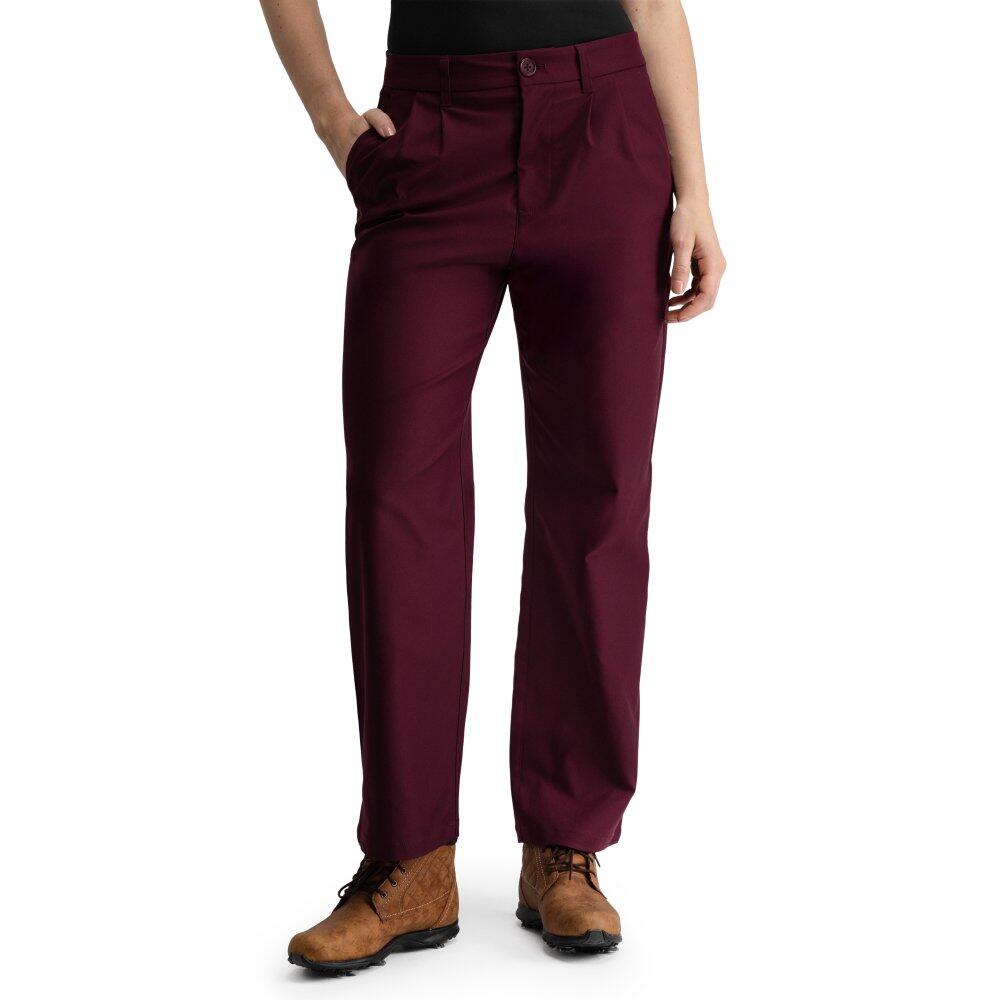 Damskie spodnie golfowe z prostymi nogawkami Siroko Iron-W Cherry