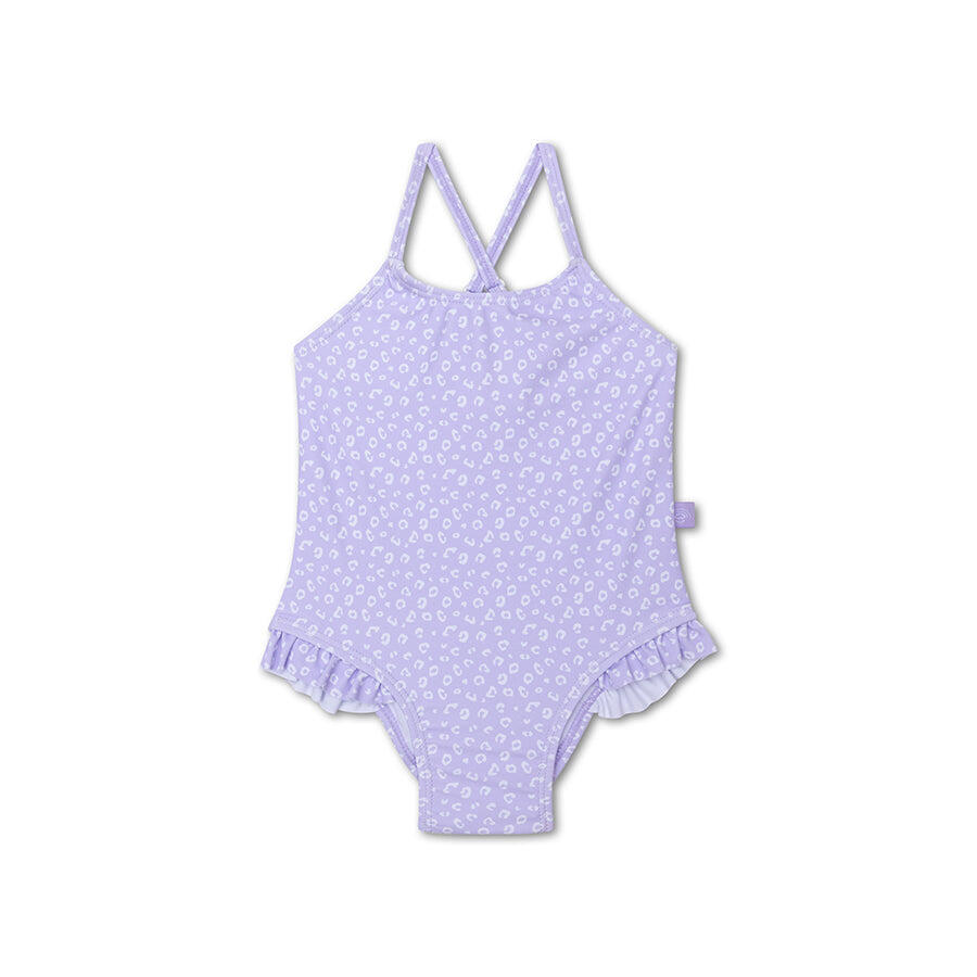 Swim Essentials Swimsuit Girls - Lila - Leopard