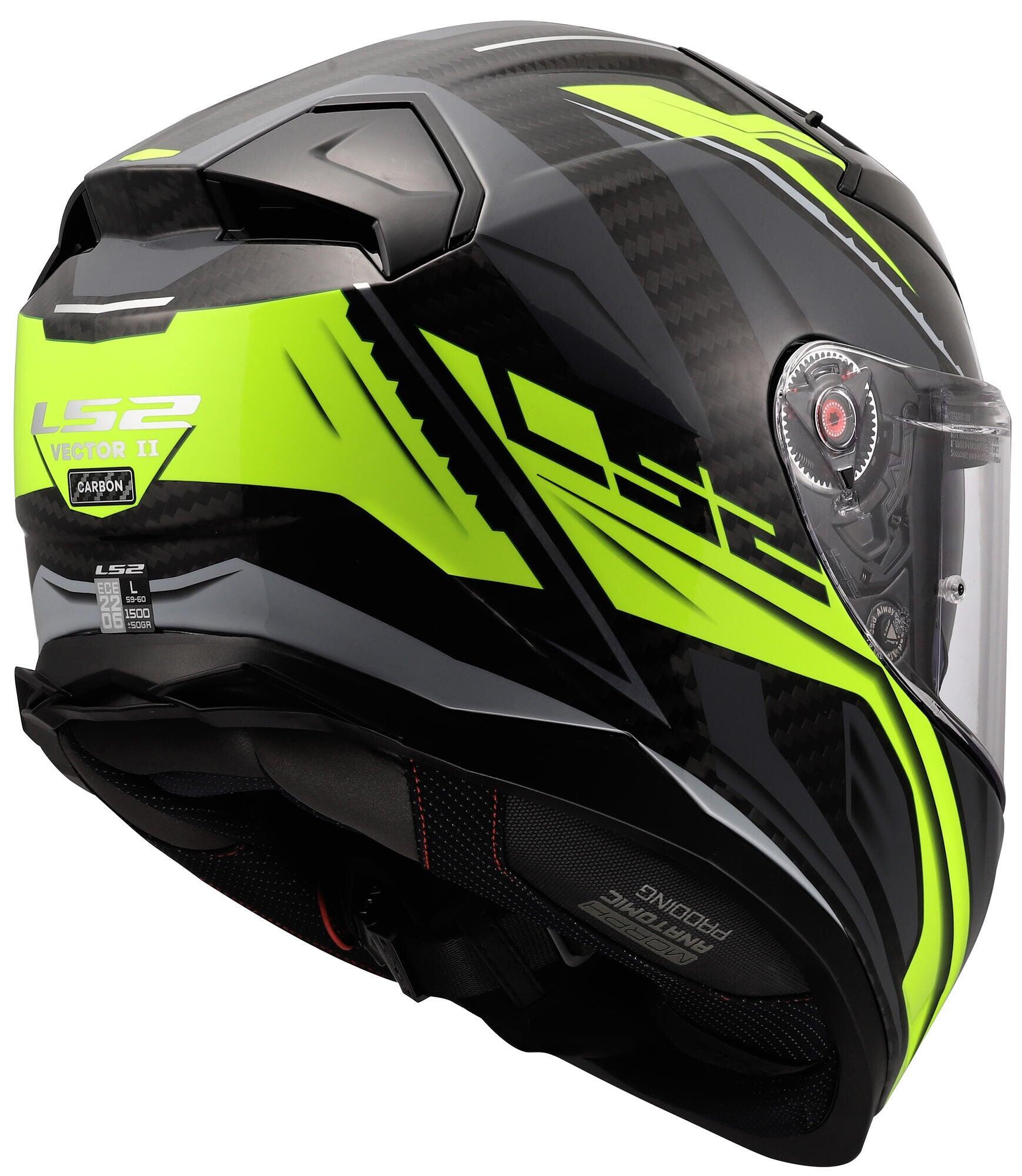 Kask integralny LS2 FF811 Vector II Carbon Savage H-V żółty