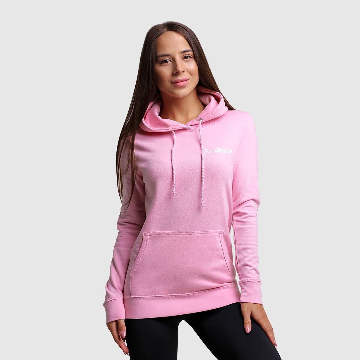 Bluza damska fitness z kapturem różowa PRO