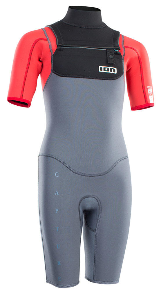 Pianka surfingowa dziecięca ION Capture 2/2 Shorty Back Zip Jr steel blue/red