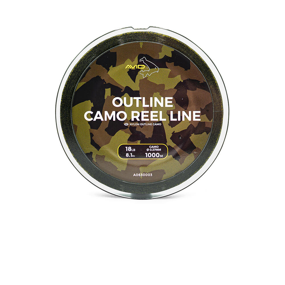 Nylon wędkarski Avid Outline camo reel line 15lb 1000 m