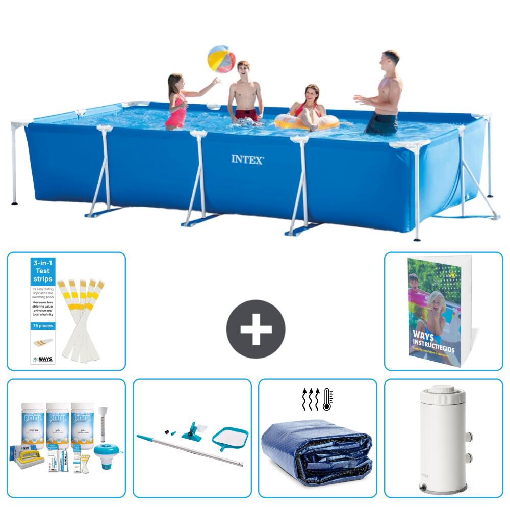 INTEX Basen ze stelażem Prostokątny - 450x220x84 cm - 7-częściowy S93