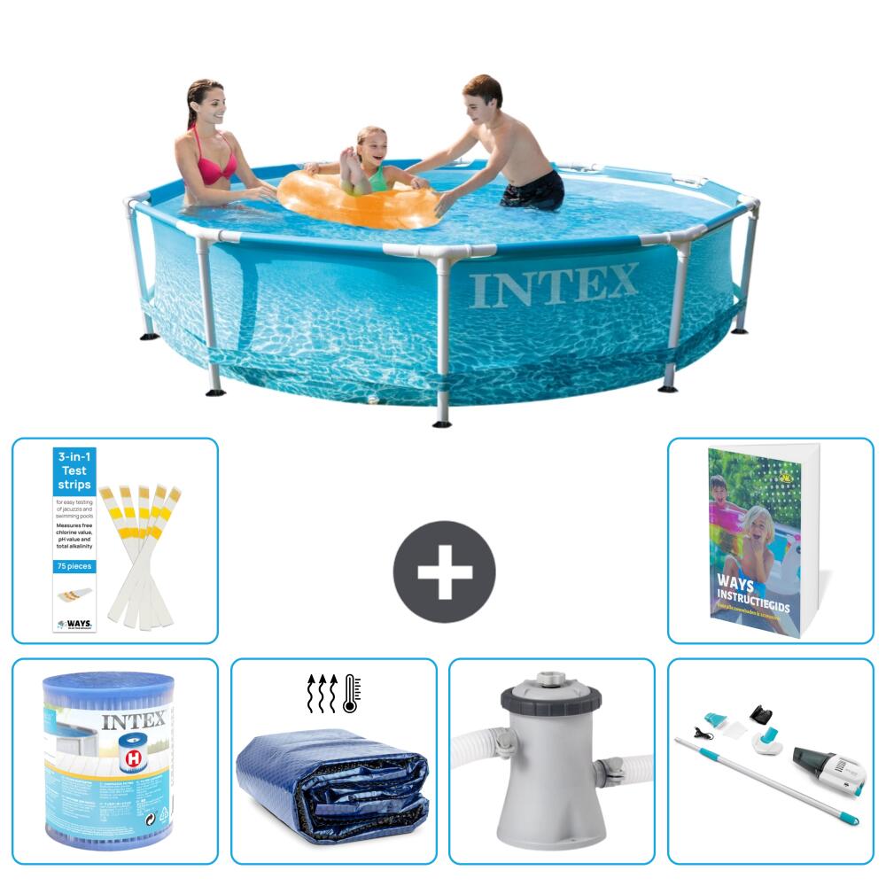 INTEX Basen ze stelażem Okrągły - 305x76 cm - 7-częściowy S27