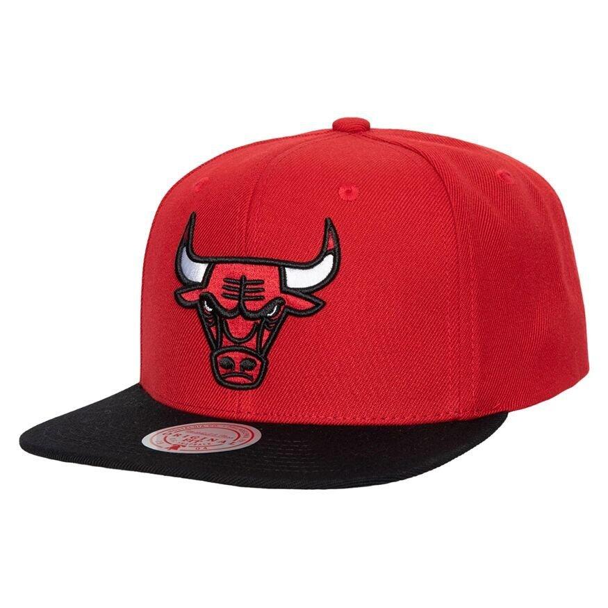 Czapka z daszkiem do koszykówki Mitchell NBA Chicago Bulls NBA Snapback czerwona