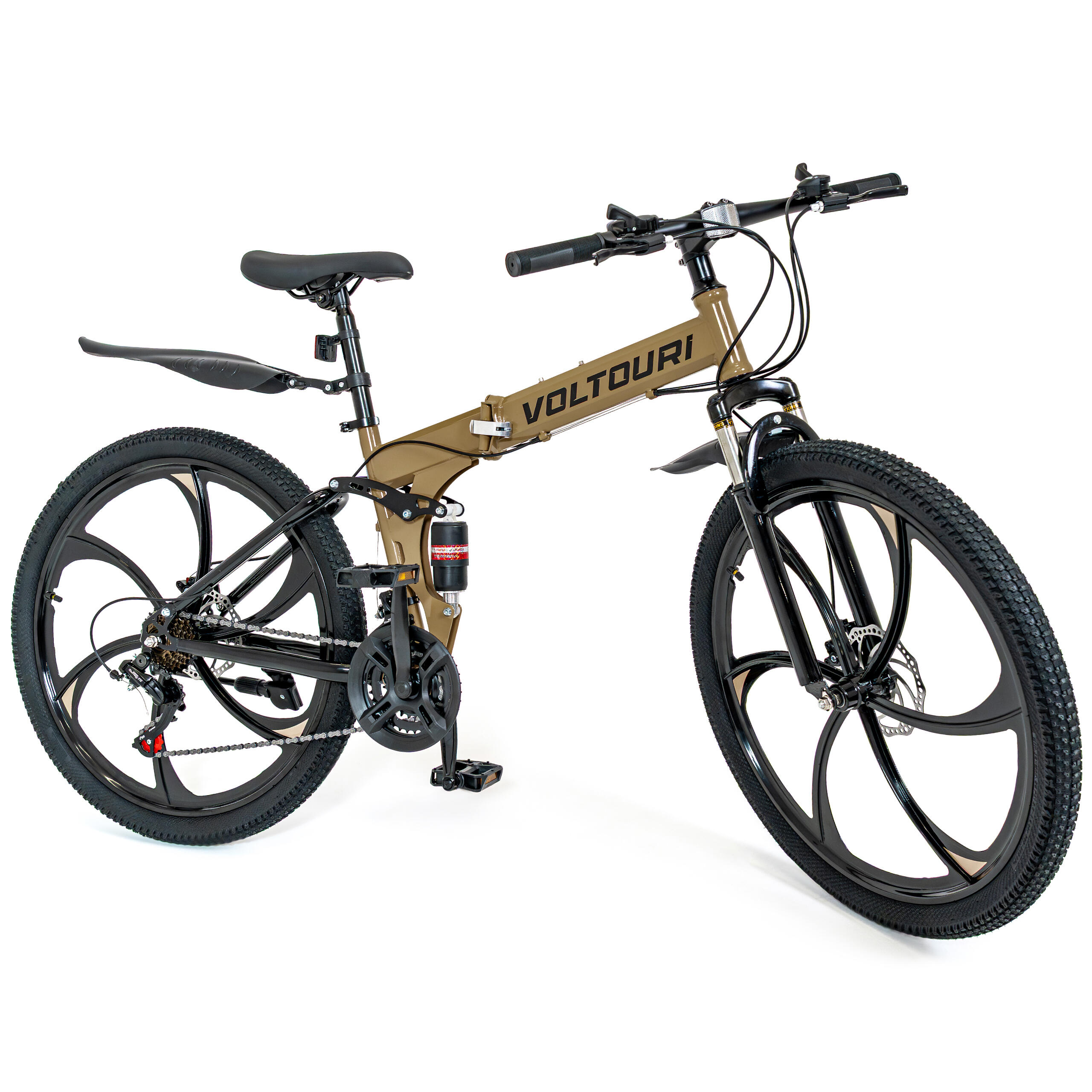 Rower górski VOLTOURI BK19 26” 21biegów Shimano, amortyzacja, składany, brązowy