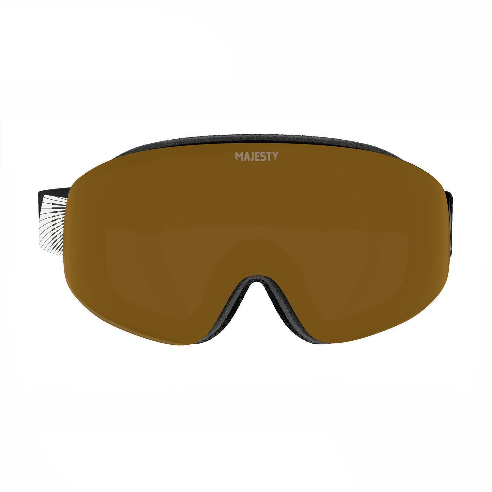 Gogle MAJESTY The Force Arc black/black/XENON HD moonstone lens + Gold lens