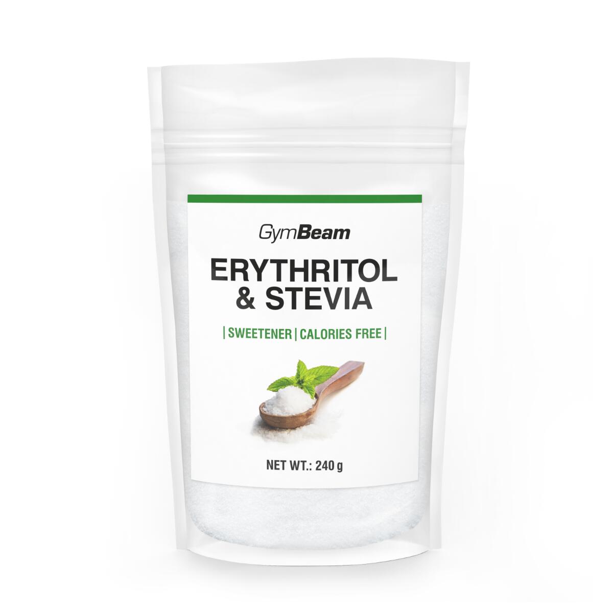 Słodzik proszek erytrytol i stewia bez cukru 240 g