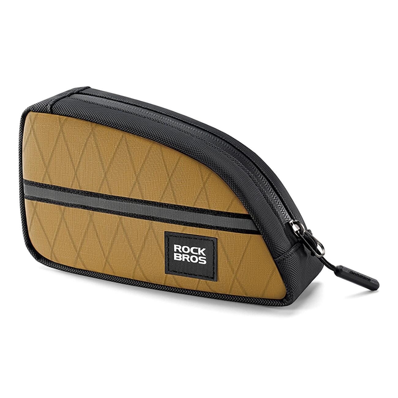Torba rowerowa na ramę Rockbros 0,8L - Brązowa