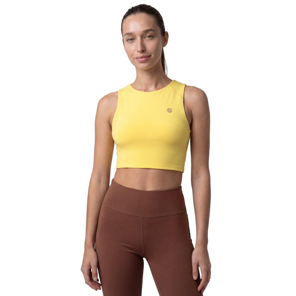 Damska koszulka crop top bez rękawów do biegania w terenie Trekking Siroko Pho