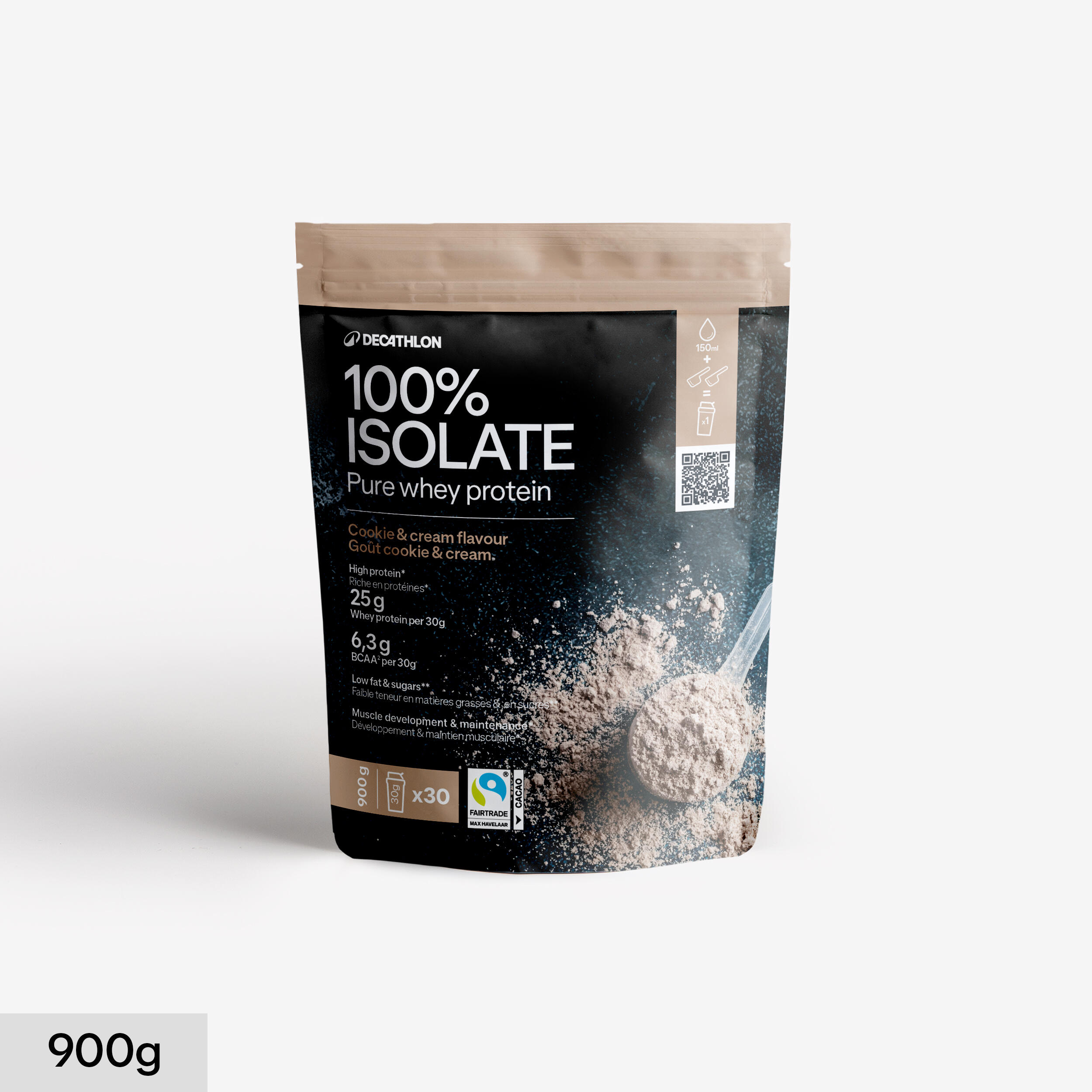 Białko Pure whey 100% izolat cookie & cream 900g