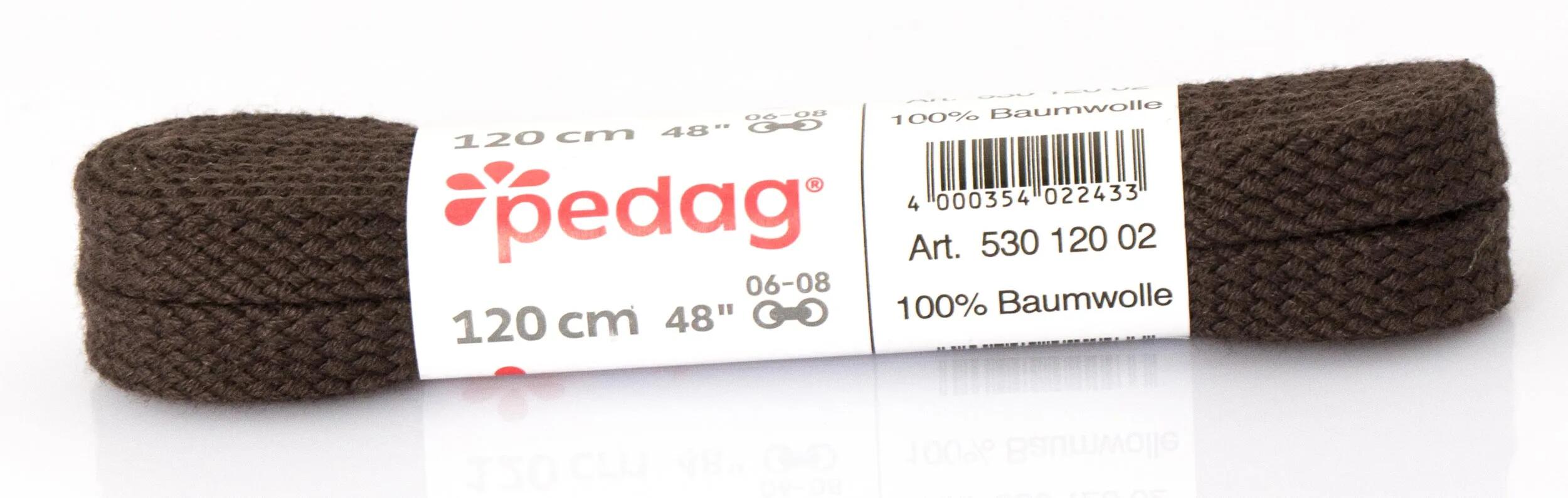 Płaskie sznurowadła Pedag 120 cm 100% bawełna - szerokie, wytrzymałe