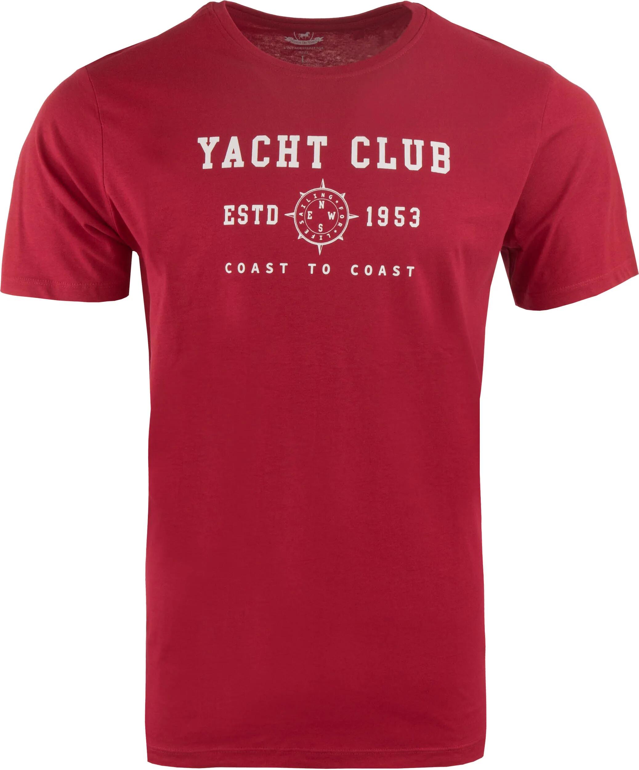 T-shirt męski Corso Da Vinci Livenza czerwony