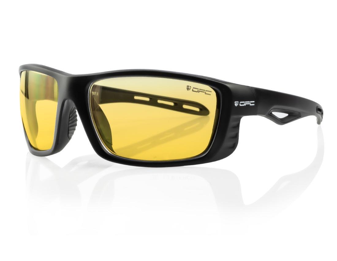Okulary ochronne SPORT EVEREST Matt Black Ultra Light Yellow CAT.1 + ETUI