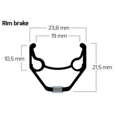 Bobike Qibbel Ryde Obręcz Zac 2000 28 622 Aluminium Czarna
